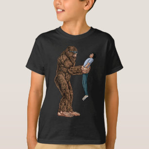Fun Bigfoot Found A Guy And Picked Him Up - Sasqua T-Shirt
