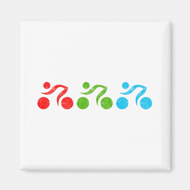 Fun biking illustrator magnet (Front)