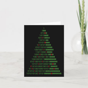 Fun Binary Christmas Tree Computer Programmers And Card