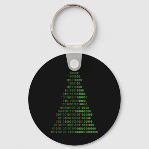 Fun Binary Christmas Tree Computer Programmers And Keychain