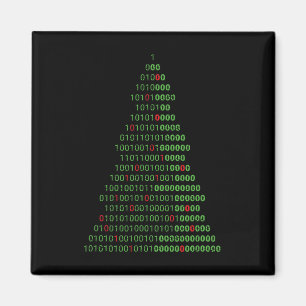 Fun Binary Christmas Tree Computer Programmers And Magnet