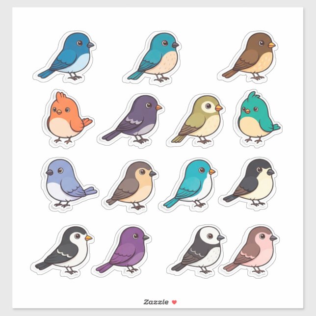 Fun Bird Decor for Planner & Gifts (Sheet)