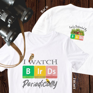Fun Birder Gift Periodic Table Pun with birds Tri-Blend Shirt