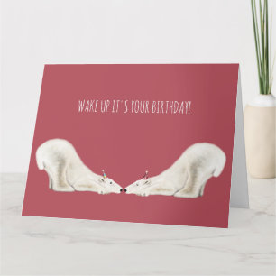 Fun Birthday Card - Sleepy Polar Bear
