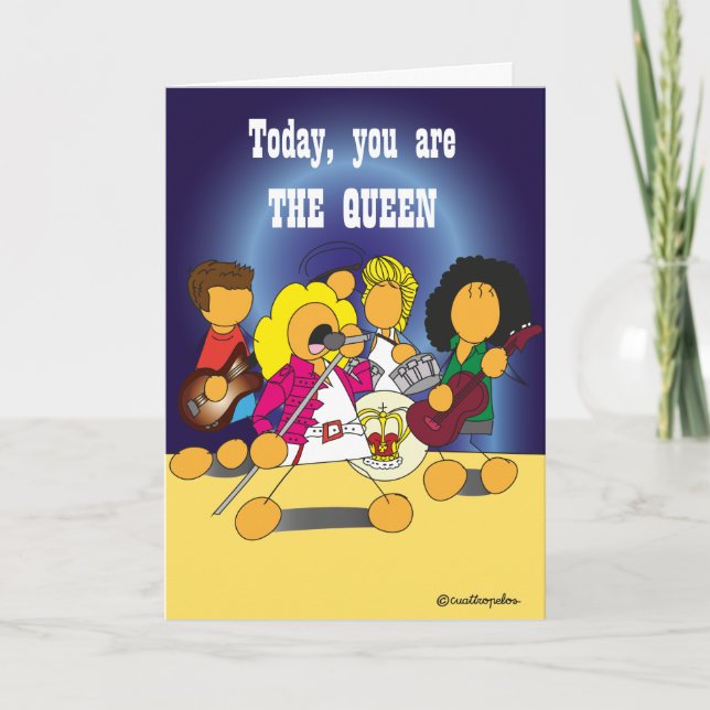 Fun birthday card, You are the queen Card (Front)