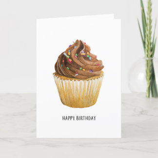 Fun birthday cupcake greeting card