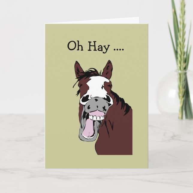 Fun Birthday Great Day to Horse Around Card (Front)
