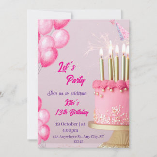 Fun Birthday Greeting Card Design with Balloons 