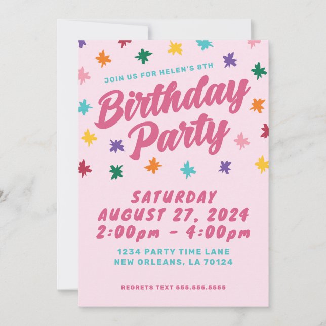 Fun Birthday Party Invitation (Front)
