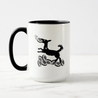 *Fun Bitcoin Frisbee Catching Chien Mug