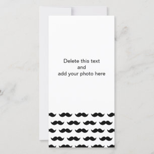 Fun Black and White Moustache Pattern 1