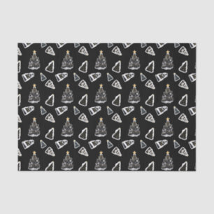 Fun Black Cat Meowy Christmas Tree Tissue Paper