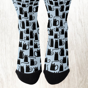 Fun Black Cat Socks