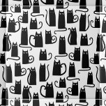 Fun Black Cat Tile<br><div class="desc">Cute little watercolor black cats. Original art by Nic Squirrell. Perfect for animal lovers.</div>