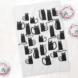 Fun Black Cats Kitchen Towel<br><div class="desc">Fun and lucky little black cats. Original art by Nic Squirrell.</div>