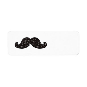 FUN BLACK GLITTER MUSTACHE