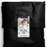 Fun Black Script Personalized Photo Name Gift for<br><div class="desc">Make your presents and gifts super easy to find with our fun custom photo and name gift identifier sticker. Place this sticker on your gifts to easily identify who the gift is for. Our design features a single photo layout to display a photo and the name of the gift recipient....</div>