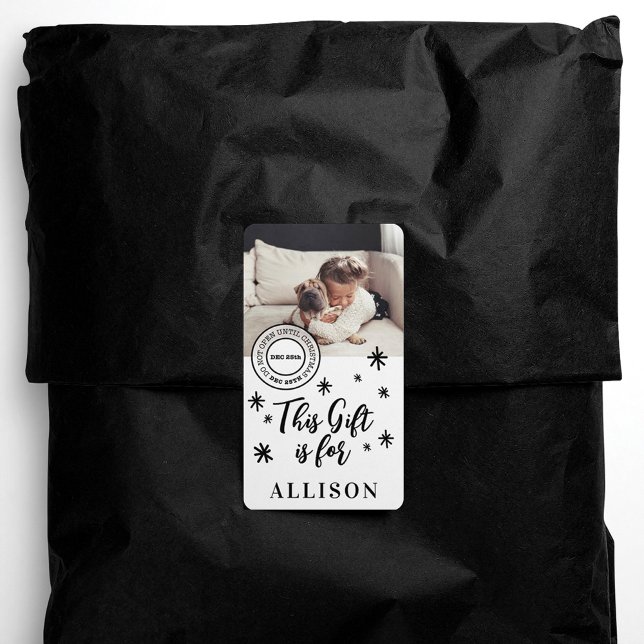 Fun Black Script Personalized Photo Name Gift for (Creator Uploaded)