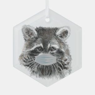 Fun Black White Cow Farm Animal Humour  Glass Orna Ornament