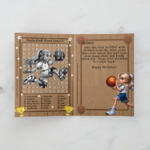 Fun Blonde Girls Basketball Word Search Birthday