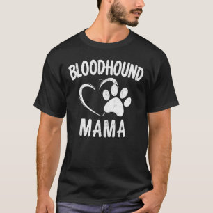 Fun Bloodhound Mama Pet Apparel Dog Mom T-Shirt