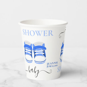 Fun Blue Baby Shoes BABY SHOWER Paper Cups