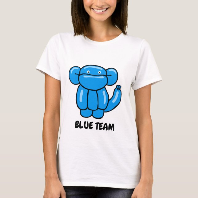 Fun blue balloon animal monkey design T-Shirt (Front)