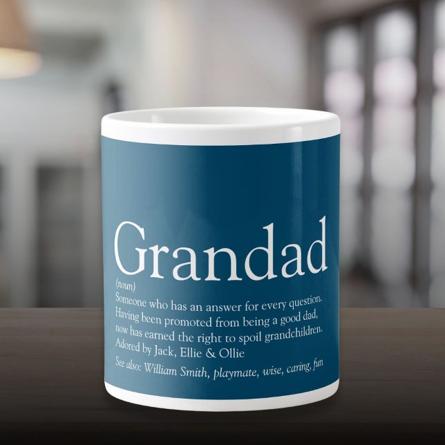 Fun Blue Cool World's Best Brother Definition Large Coffee Mug (World's Best Grandad Definition Fun Blue Cool Giant Coffee Mug)