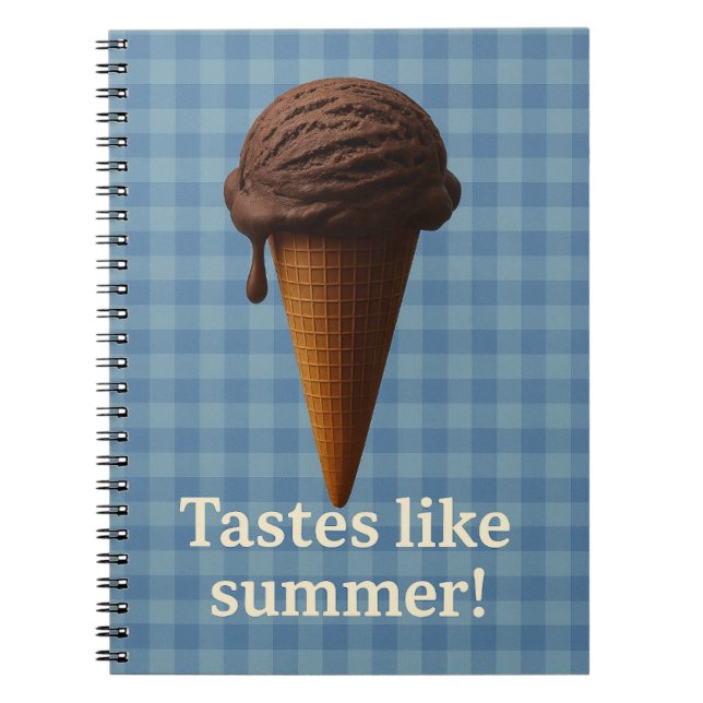 Fun Blue Spiral School Notebook (Front)