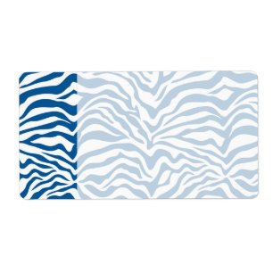 Fun Blue Zebra Stripes Wild Poster de animal