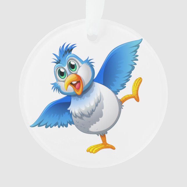 Fun Bluebird of Happiness 3 Ornament (Front)