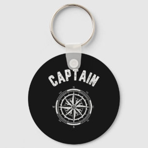 Fun Boating Shirt Retro Nautical Gift Cool Boat Ca Keychain