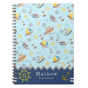 Fun Boats Blue Notebook