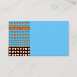 fun bold and colourful dot pattern on turquoise business card