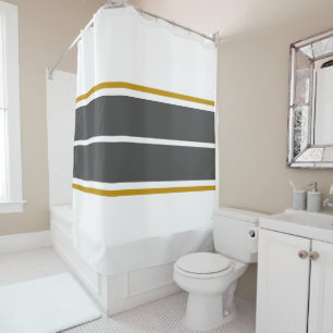 Fun Bold Dark Grey White Sports Racing Stripes