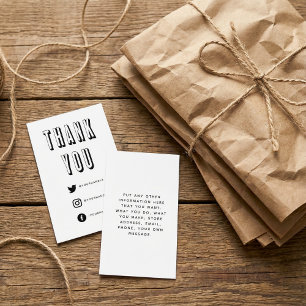 Fun bold thank you Enclosure Card