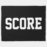 Fun Bold White Athletic SCORE Text On Modern Black