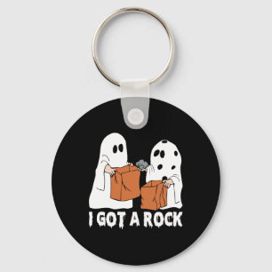 Fun Boo Ghost Scary I Got A Rock Halloween  Keychain