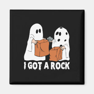 Fun Boo Ghost Scary I Got A Rock Halloween Magnet