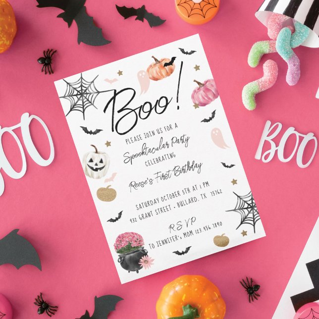 Fun Boo! Spooktacular Halloween Birthday Party Invitation (Fun Boo! Spooktacular Halloween Birthday Party Invitation)