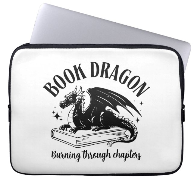 Fun Book Dragon Fantasy Reader  Laptop Sleeve (Front)