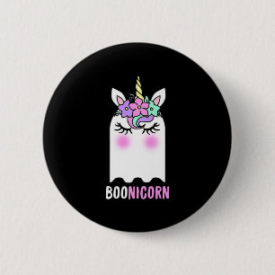 Fun Boonicorn Gift Ghost Unicorn Boo Retro Hallowe 2 Inch Round Button