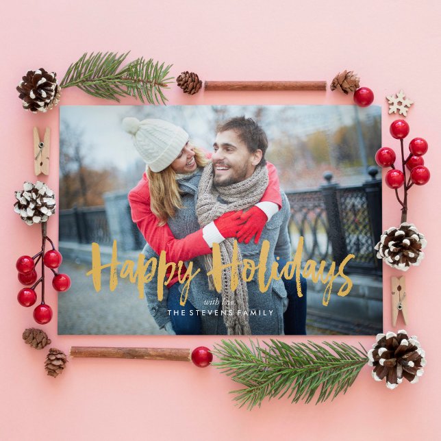 Fun Bows Happy Holidays Photo Holiday Card (Creator Uploaded)