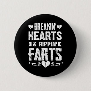 Fun Boys Valentine - Breakin' Hearts Rippin' Farts 2 Inch Round Button