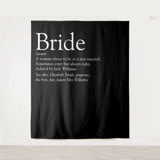 Fun Bride Definition Bridal Shower Photo  Tapestry (Front)