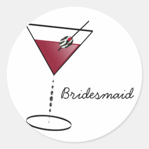Fun Bridesmaid Favours Classic Round Sticker