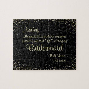 Fun Bridesmaid Hidden Message Jigsaw Puzzle