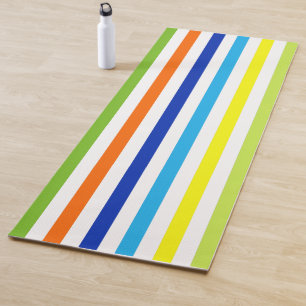 Fun Bright and Bold - Modern Stripes Yoga Mat