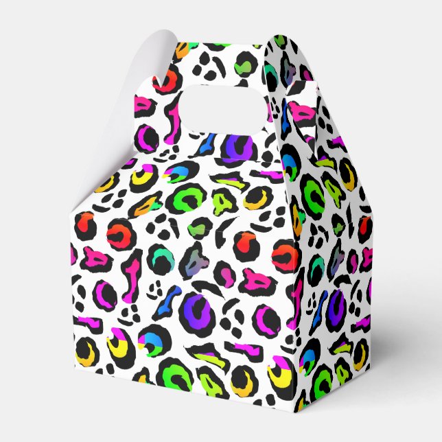 Fun Bright Colourful Modern Party Pattern Favor Box (Front Side)