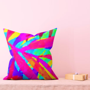 Fun Bright Colourful Modern Throw Pillow
